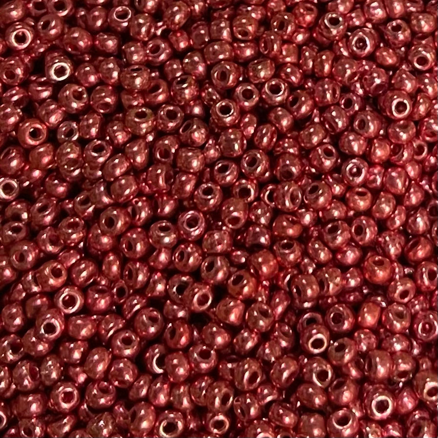 Metallic Red 10/0 Czech Glass Seed Bead #59