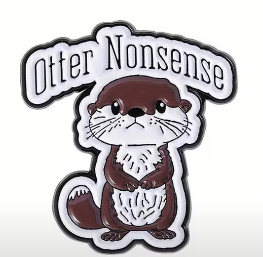 Otter Nonsense Enamel Pin