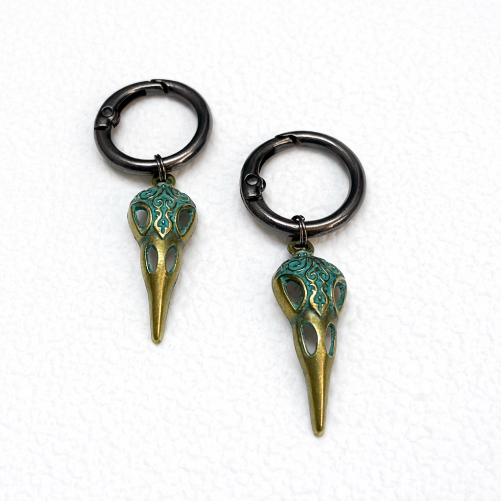 Patina Raven Boot Charms