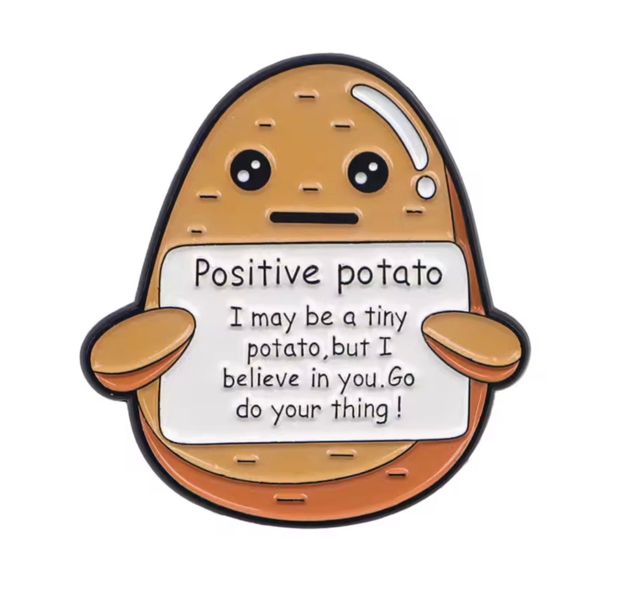 Positive Potato Enamel Pin