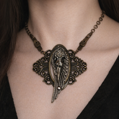 Raven Filigree Buckle Necklace