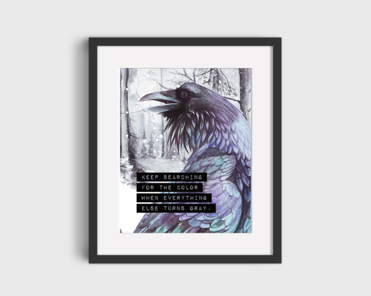raven wall print