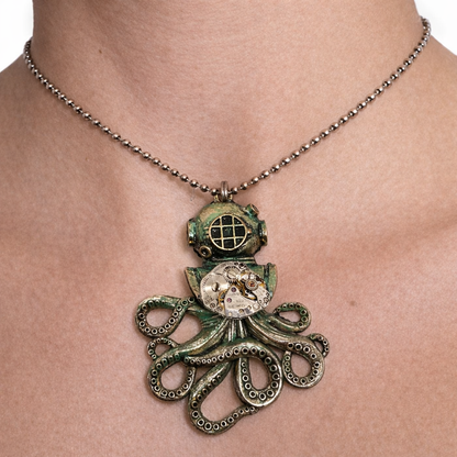 Patina Scuba Steampunk Necklace