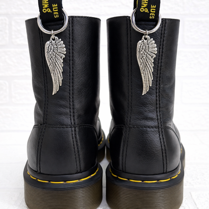 Silver Wings Boot Charms