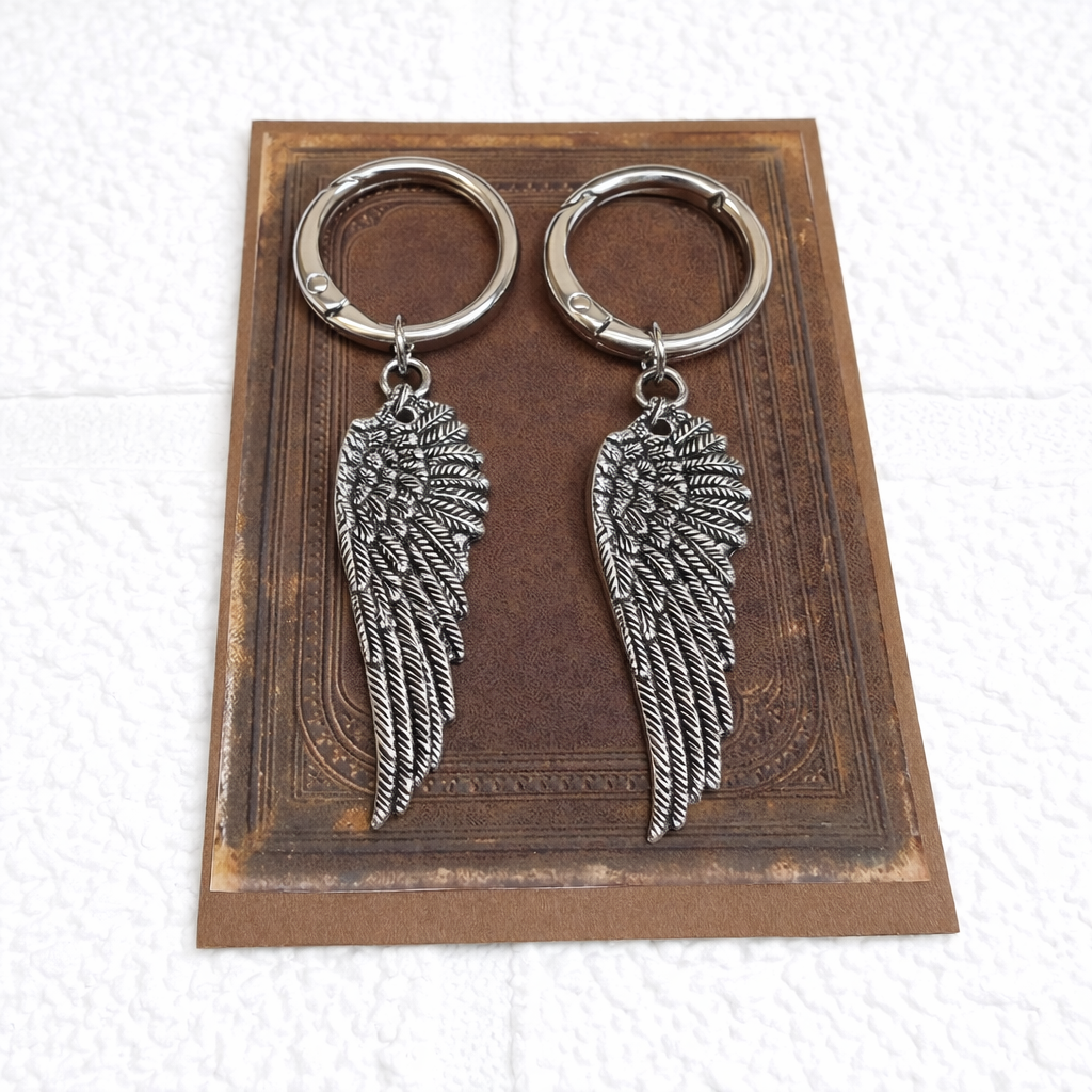 Silver Wings Boot Charms