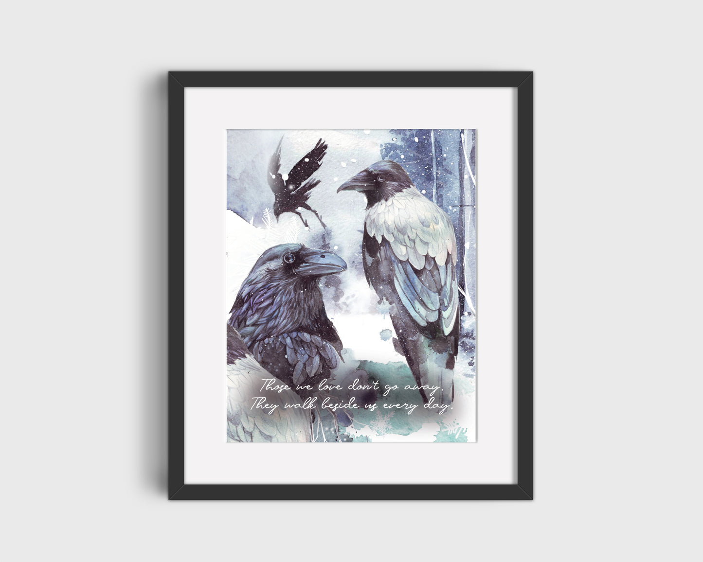 raven handmade wall art decoration photo print