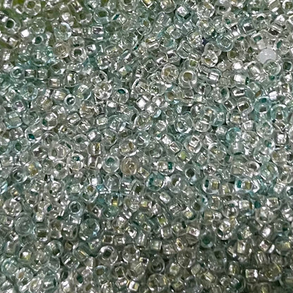 Lined Seafoam   10/0 Czech Glass Seed Beads #50