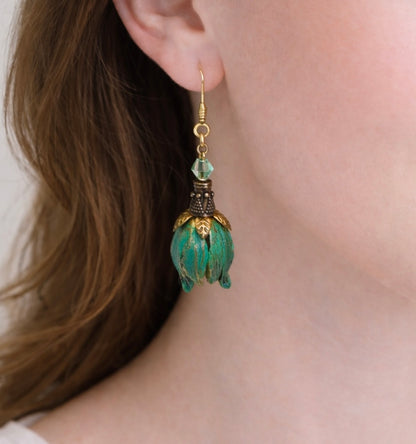 Patina Tulip Earrings