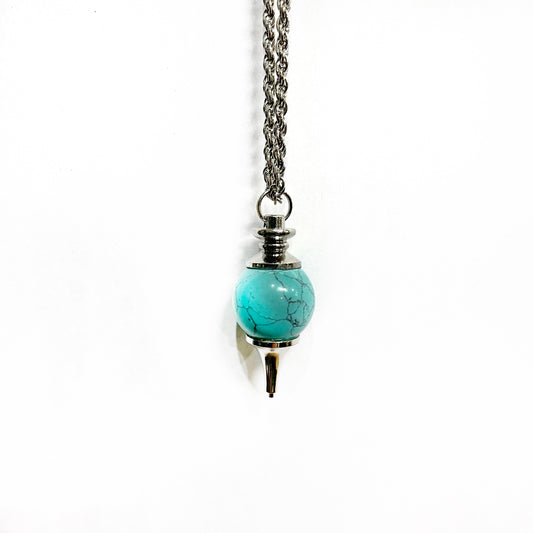 pendulum necklace with natural stone turquoise