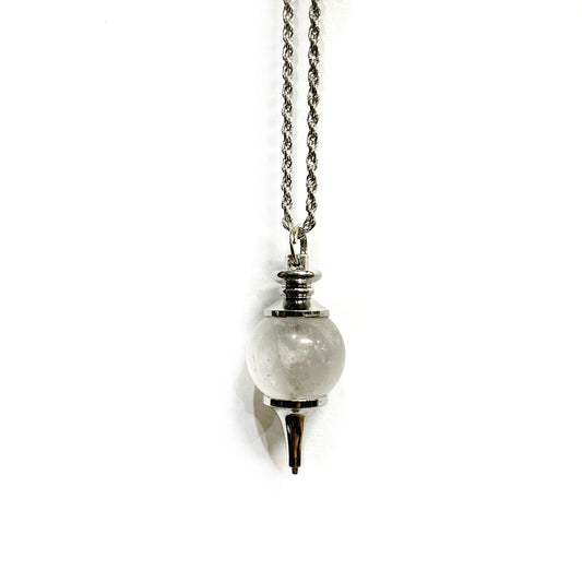 pendulum necklace with natural stone