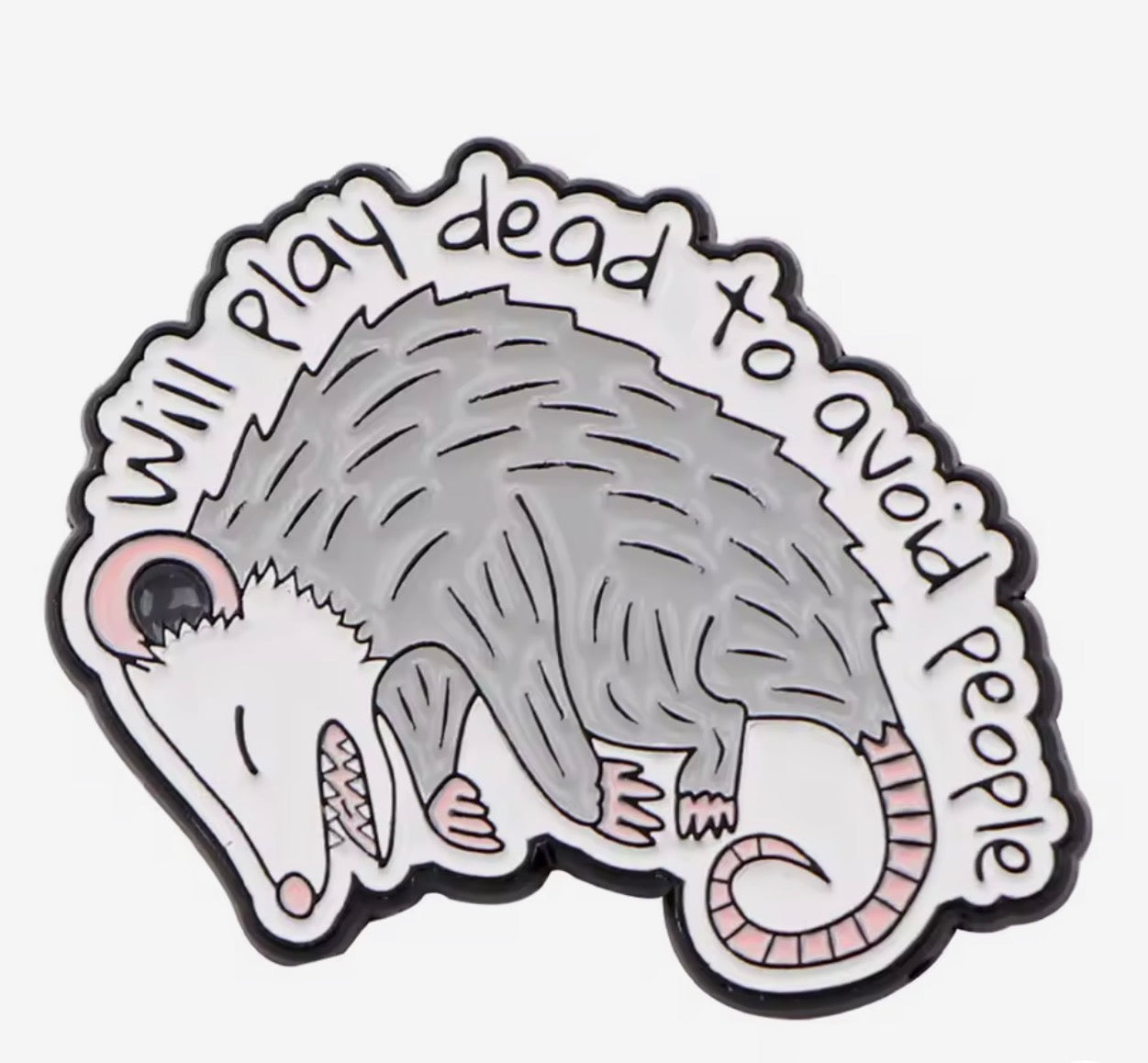 Avoiding People Enamel Pin