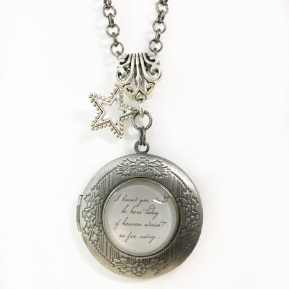 memory photo locket necklace